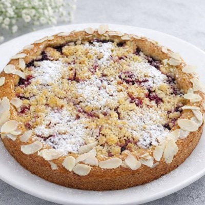 Пирог творожно-черничный